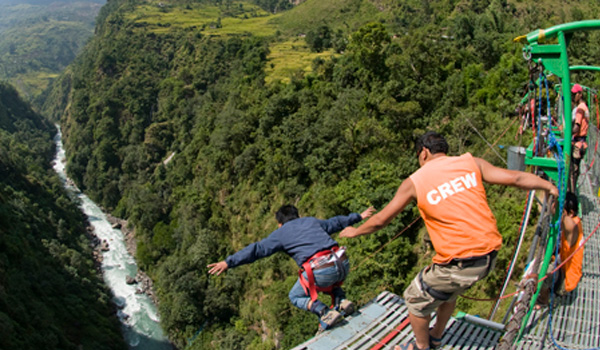 Bungee jumping in pokhara